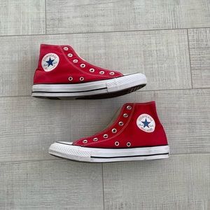 Red high top Converse